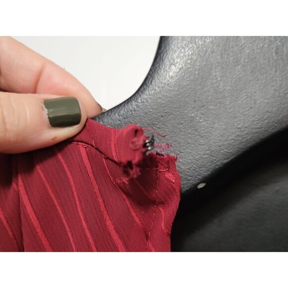 Vintage 1970s ROUTE ONE Midi Dress Pinstripe Semi-Sheer - Picture 10 of 14